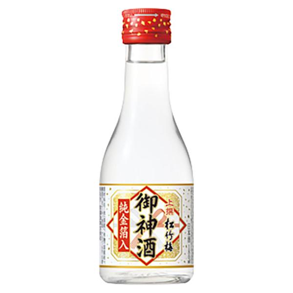 松竹梅 御神酒 純金箔入 15度 瓶 180ml x 12本 ケース販売 宝酒造 日本 京都府