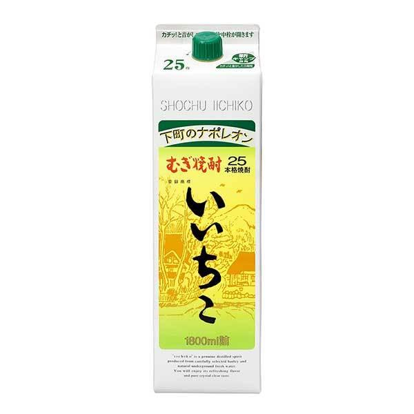 いいちこ 麦 25度 パック 1.8L 1800ml x 6本 ケース販売 送料無料 本州のみ 三和...