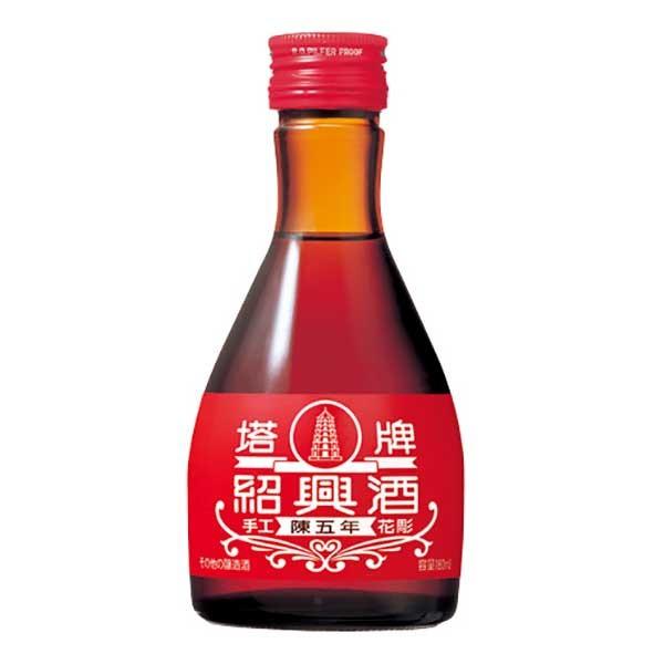 紹興酒 塔牌 花彫 陳五年 16度 瓶 180ml x 20本 ケース販売 宝酒造 中華人民共和国