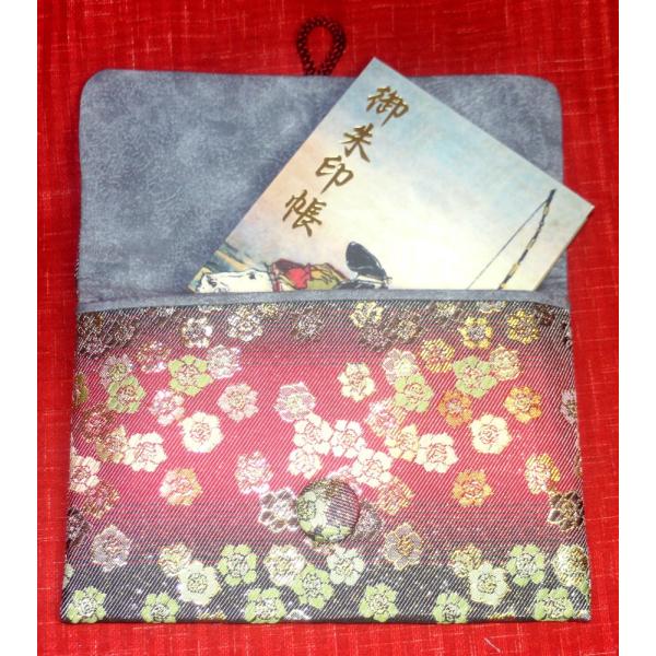 【花赤紺】御朱印帳ケース（一冊入れ）大