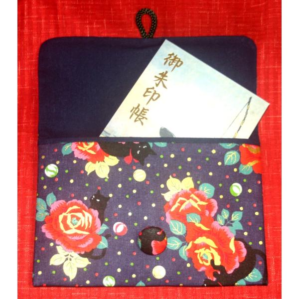 【猫大椿】御朱印帳ケース（一冊入れ）大