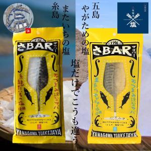 THE さBAR（ザ・サバー）糸島またいちの塩1袋＋五島矢堅目(やがため)の塩1袋 食べ比べセット おつまみ燻製サバ サバ半身入×2袋　※製造会社直売