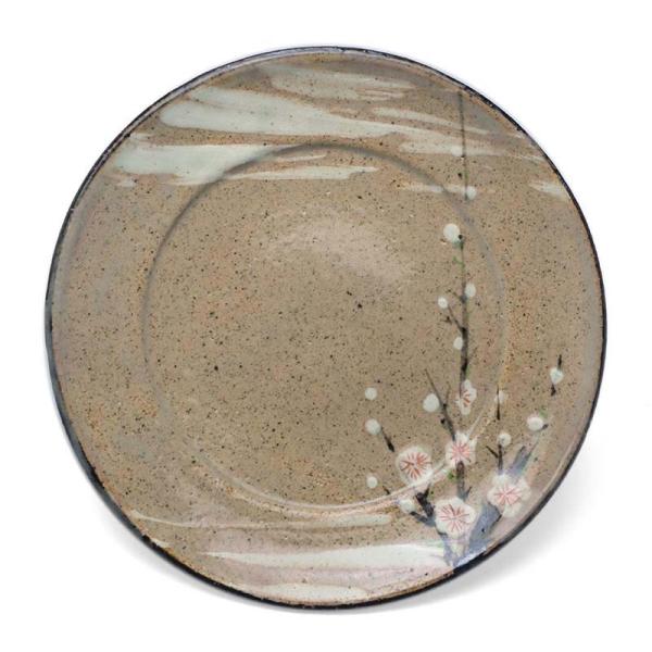 鉄絵梅模様銘々皿・有光武元《小皿・14.8cm》