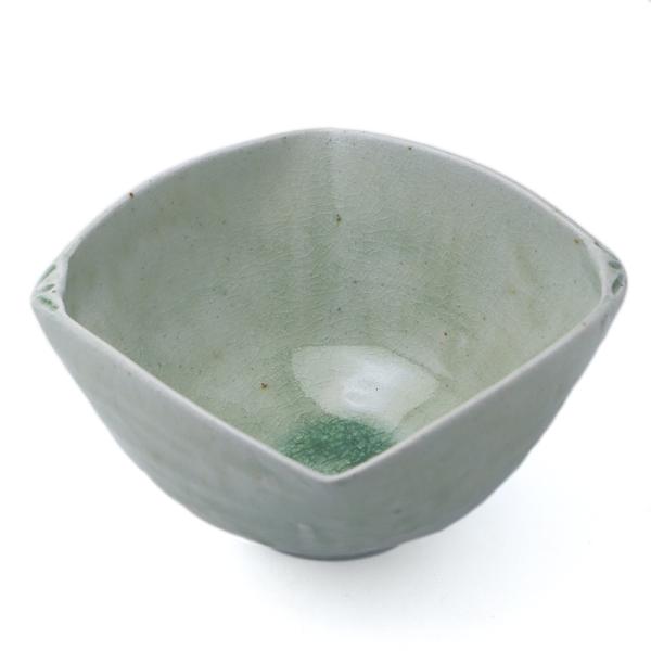 灰釉ビードロ貝5寸鉢・有松進《中鉢・18.0cm》