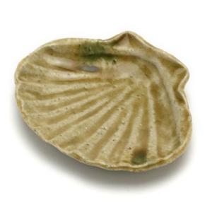 黄瀬戸ホタテ豆皿・有松進《豆皿・7.5cm》