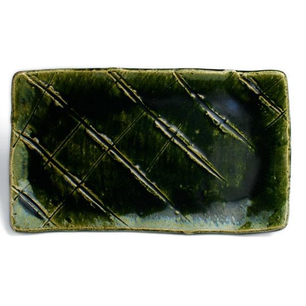 織部長方皿・特大・有松進《大皿・29.0cm》