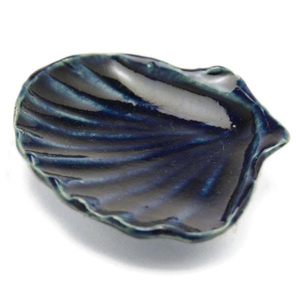 青釉ホタテ豆皿・有松進《豆皿・7.5cm》