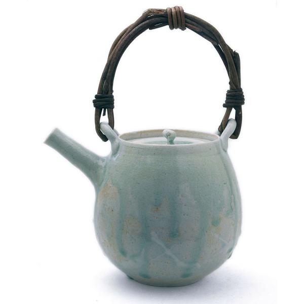 灰釉ビードロ土瓶・大・有松進