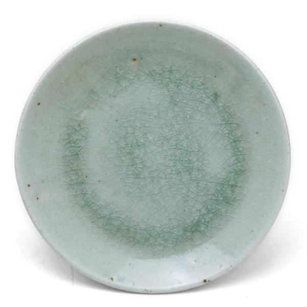 灰釉ビードロ4寸丸皿・有松進《小皿・12.5cm》