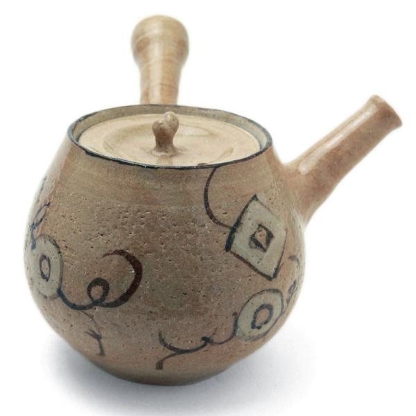 灰釉草紋急須・有松進