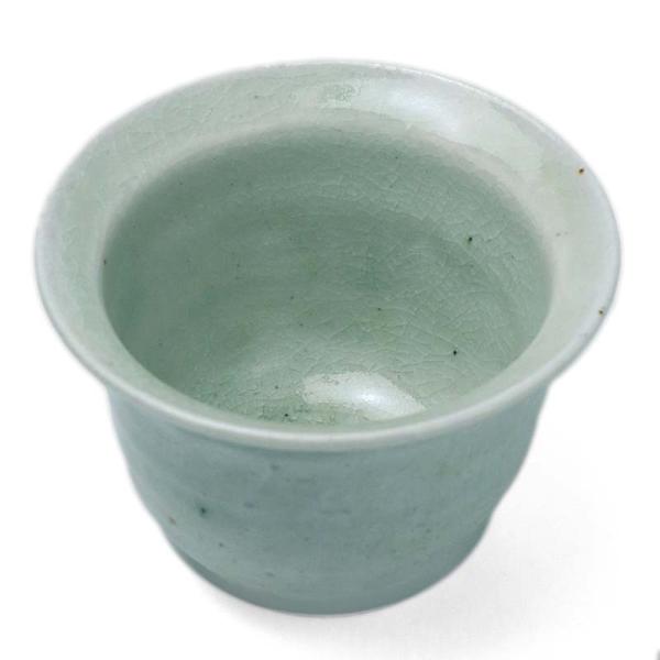 灰釉ビードロ3寸甲鉢・有松進《小鉢・9.8cm》