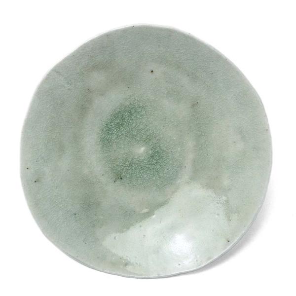 灰釉ビードロ7寸深皿・有松進《中皿・21.0cm》