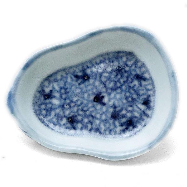 茄子形豆皿・みじん唐草・植山昌昭《豆皿・6.7cm》
