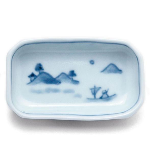 長角小皿・小・山月文・植山昌昭《豆皿・8.0cm》