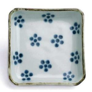 正角小皿・大・梅鉢文・植山昌昭《豆皿・9.2cm》