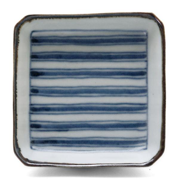 正角小皿・大・間道縞文・植山昌昭《豆皿・9.2cm》