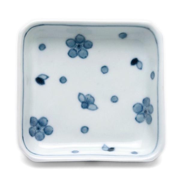 正角小皿・大・梅ちらし文・植山昌昭《豆皿・9.2cm》