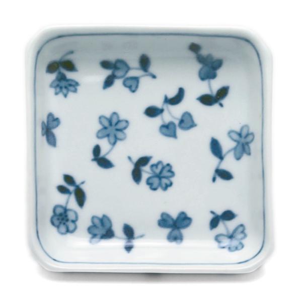 正角小皿・大・花ちらし文・植山昌昭