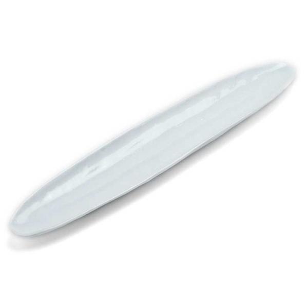 白磁（天草陶石）：白瓷シャトル皿・海老ヶ瀬保《扁形皿・32.0cm》