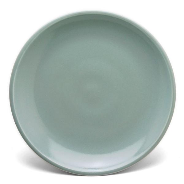 青磁：青瓷象嵌線7寸5分皿・海老ヶ瀬保《大皿・23.2cm》