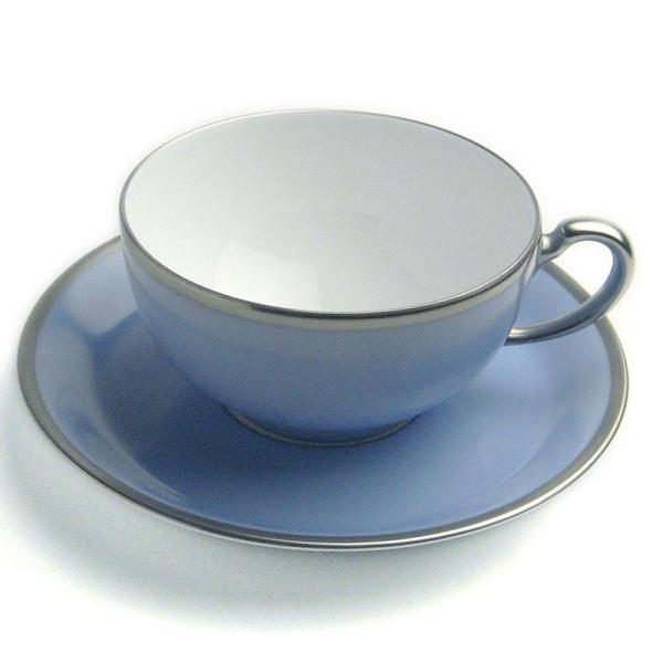磁器：トワエモア ブルー ティー碗皿・大倉陶園《ティーカップ・皿セット》
