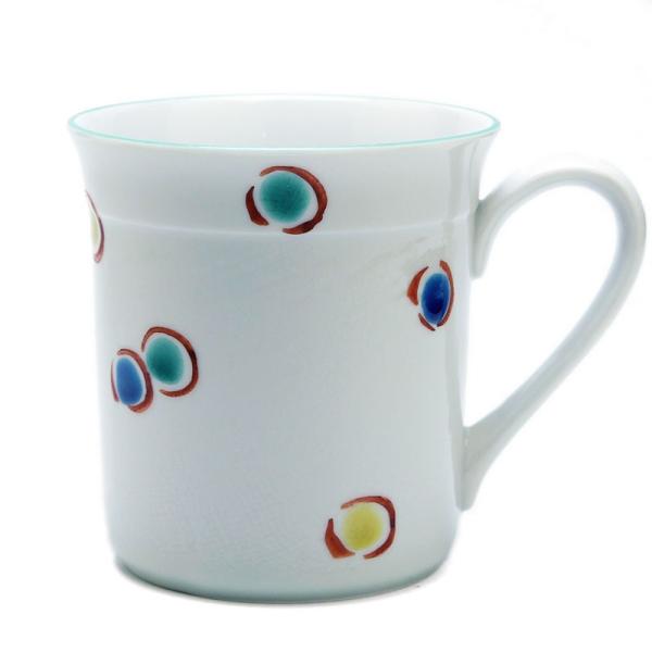 九谷焼：水玉文様マグカップ・九谷美陶園《コーヒーカップ・200ml》