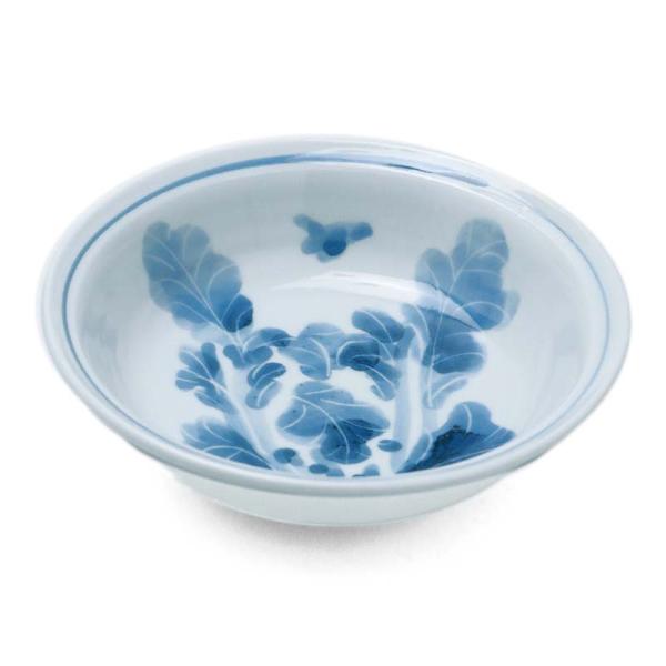 九谷焼：染付なずな文向付・須田菁華《小鉢・14.5cm》