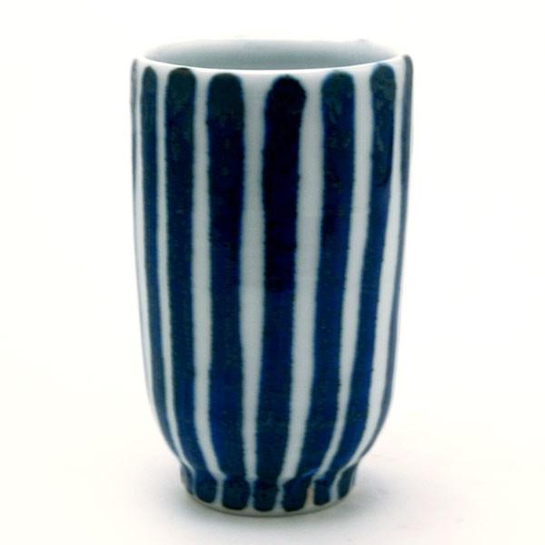 染付むぎわら文ぐい呑・須田菁華