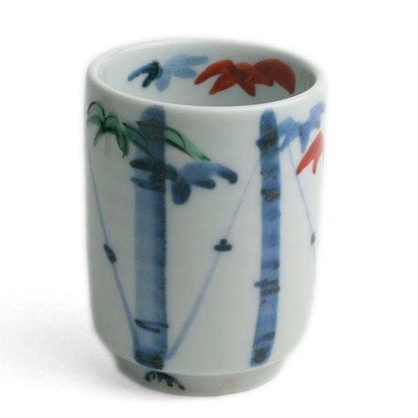 染付色絵竹文湯呑・須田菁華