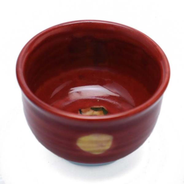 赤彩富の字ぐい呑・須田菁華