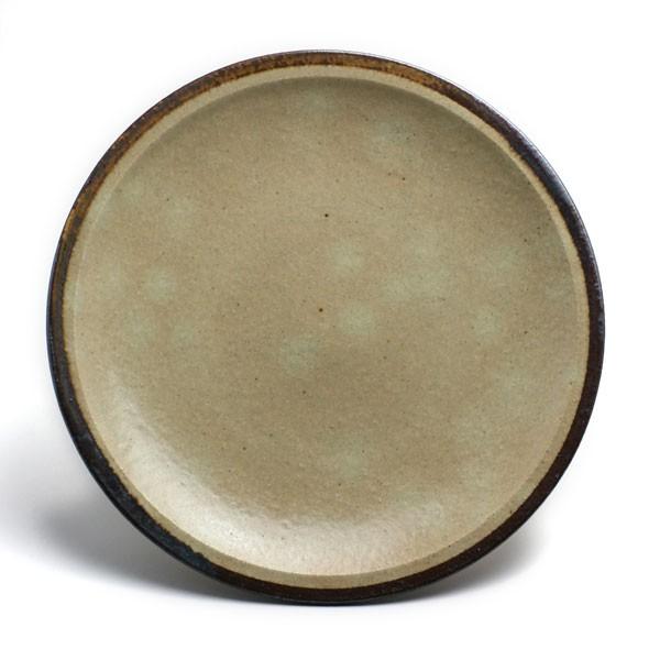 伊賀焼：灰釉8寸皿・杉本寿樹《大皿・24.5cm》