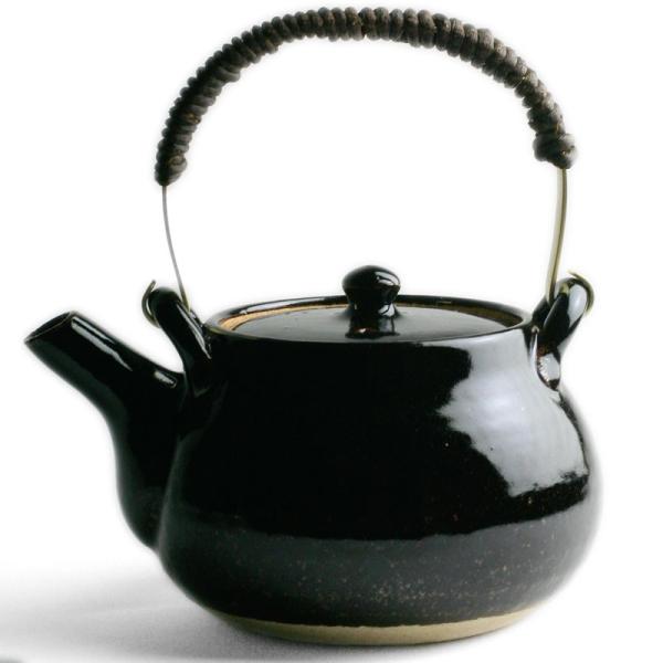 伊賀焼：つや黒土瓶・丸・杉本寿樹《土瓶・600ml》