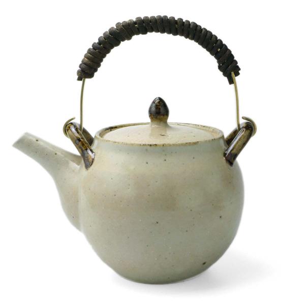 伊賀焼：無地土瓶・小・真鍮取手付・杉本寿樹《土瓶・350cc》