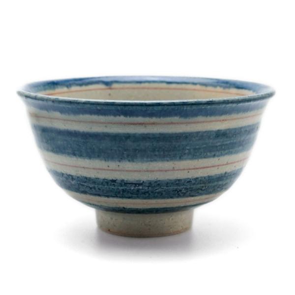 伊賀焼：太呉須紅独楽飯碗・杉本寿樹《飯碗・11.7cm》