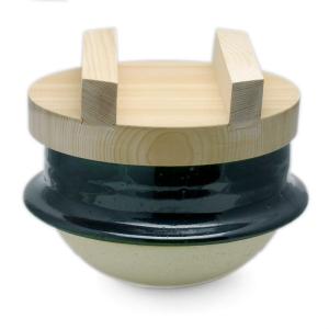 伊賀焼：織部釜5寸・土楽窯《土鍋・1〜2合》 : 和食器の愉しみ 工芸店