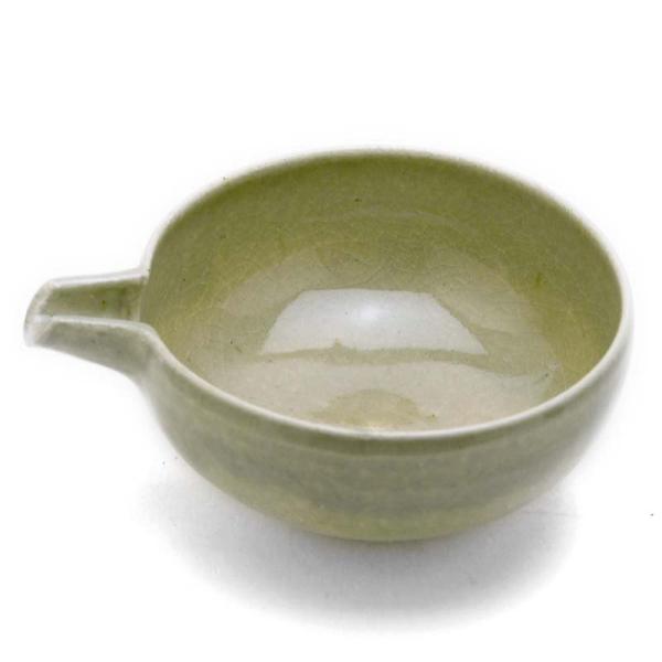 灰釉片口3寸・土楽《小鉢・片口・13.0cm》