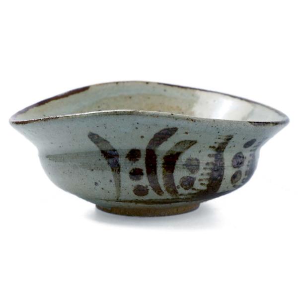 唐津焼：絵唐津沓型鉢・小・中村恵子《中鉢・17.0cm》