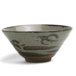 唐津焼：絵唐津五寸五分皿・草鳥文・中村恵子《中皿・16.5cm》 : 和