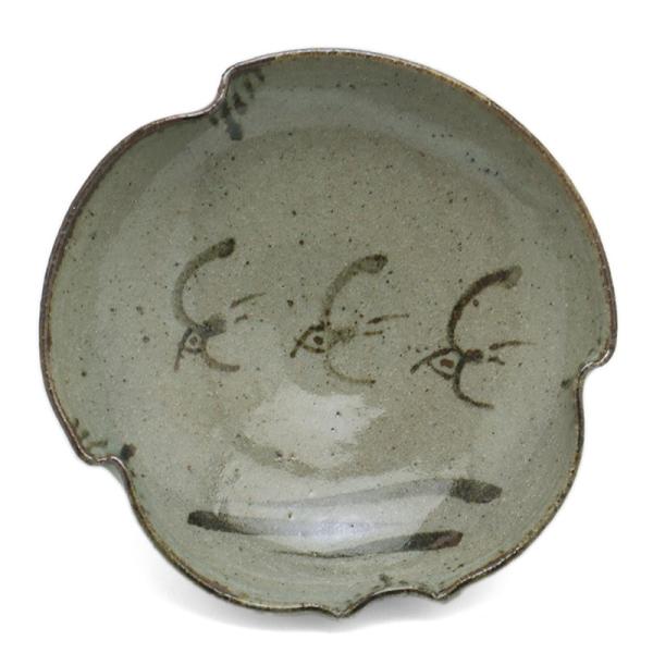 唐津焼・絵唐津千鳥文様平皿・中村恵子《小皿・15.0cm》