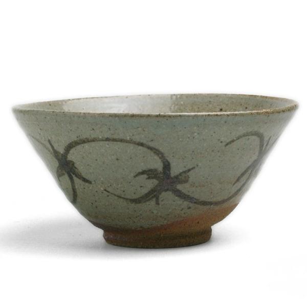 唐津焼：絵唐津飯碗・唐草文・大・中村恵子《飯碗・ご飯茶碗》