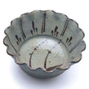 唐津焼：絵唐津五寸五分皿・草鳥文・中村恵子《中皿・16.5cm