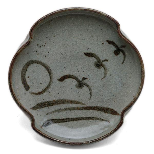 唐津焼：絵唐津波文四寸皿・中村恵子《小皿・12.2cm》