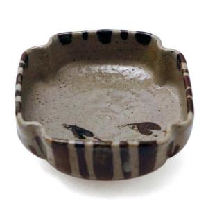 唐津焼：絵唐津五寸五分皿・草鳥文・中村恵子《中皿・16.5cm