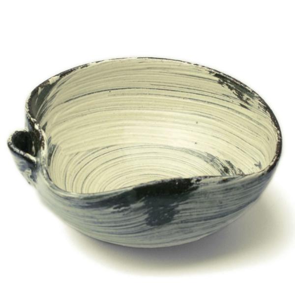 刷毛目片口・黒・長森慶《片口・中鉢・16.5cm》