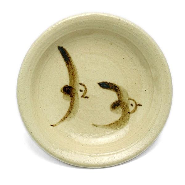 鳥文手塩皿・長森慶《小皿・10.5cm》