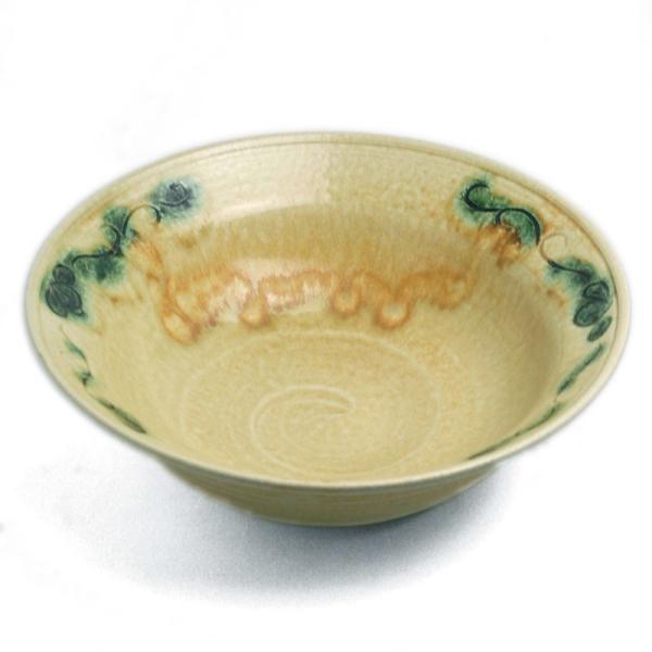 黄瀬戸；黄瀬戸8寸甲鉢・長森慶《大鉢・甲鉢・盛り鉢・24.5cm》