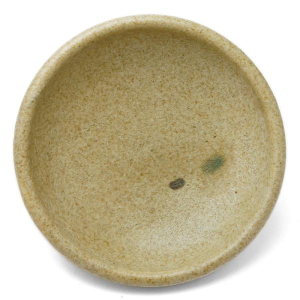 黄瀬戸：点文5寸丸皿・長森慶《小皿・16.5cm》