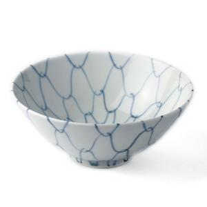 九谷焼：染付菊網文飯碗・小・正木春蔵《飯碗・ご飯茶碗》 : 和食器の