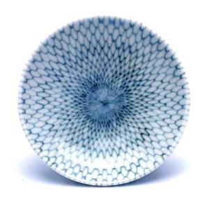 染付：染付みじん網目小皿・2.7寸・阪東晃司《豆皿・醤油皿・8.1cm》