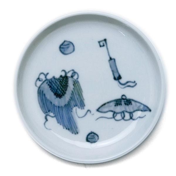 染付宝図豆皿・阪東晃司《豆皿・7.5cm》